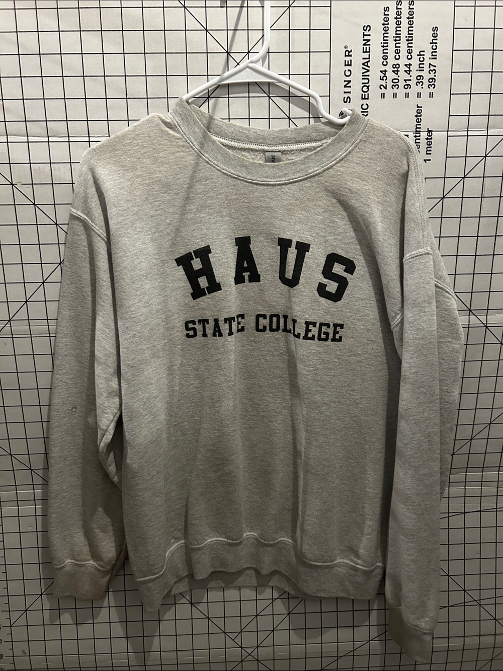 Gray 'HAUS State College' Crewneck Sweatshirt